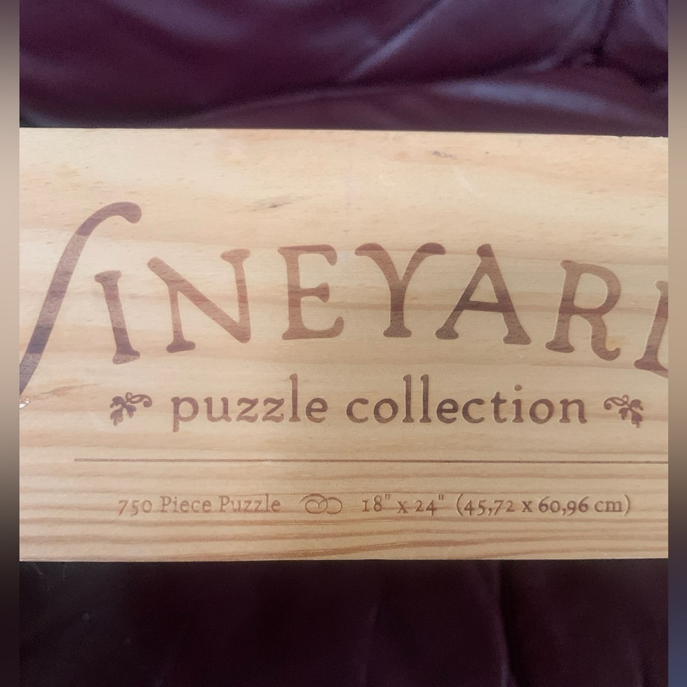 Hasbro Vineyard Premium Puzzle in Wooden Box w/Sliding Cover ~ Puzzle Unopened - Picture 7 of 9